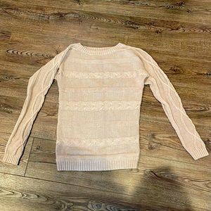 Cream knit sweater, like new, size small old navy